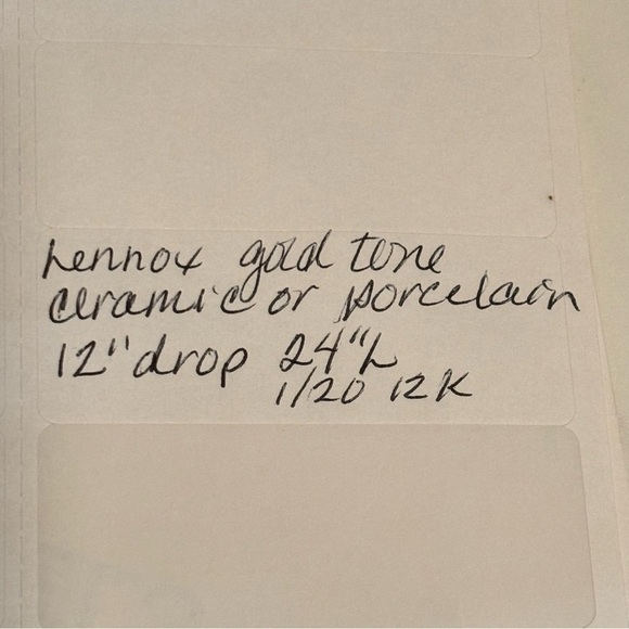 Lenox porcelain 1/20 12k gold chain - Picture 6 of 6